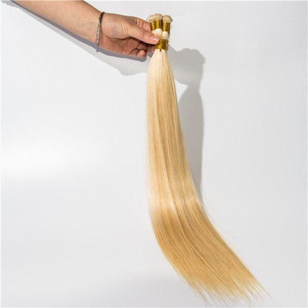 Premium quality cuticle intact human hair hand tied hair wefts ZJ0091